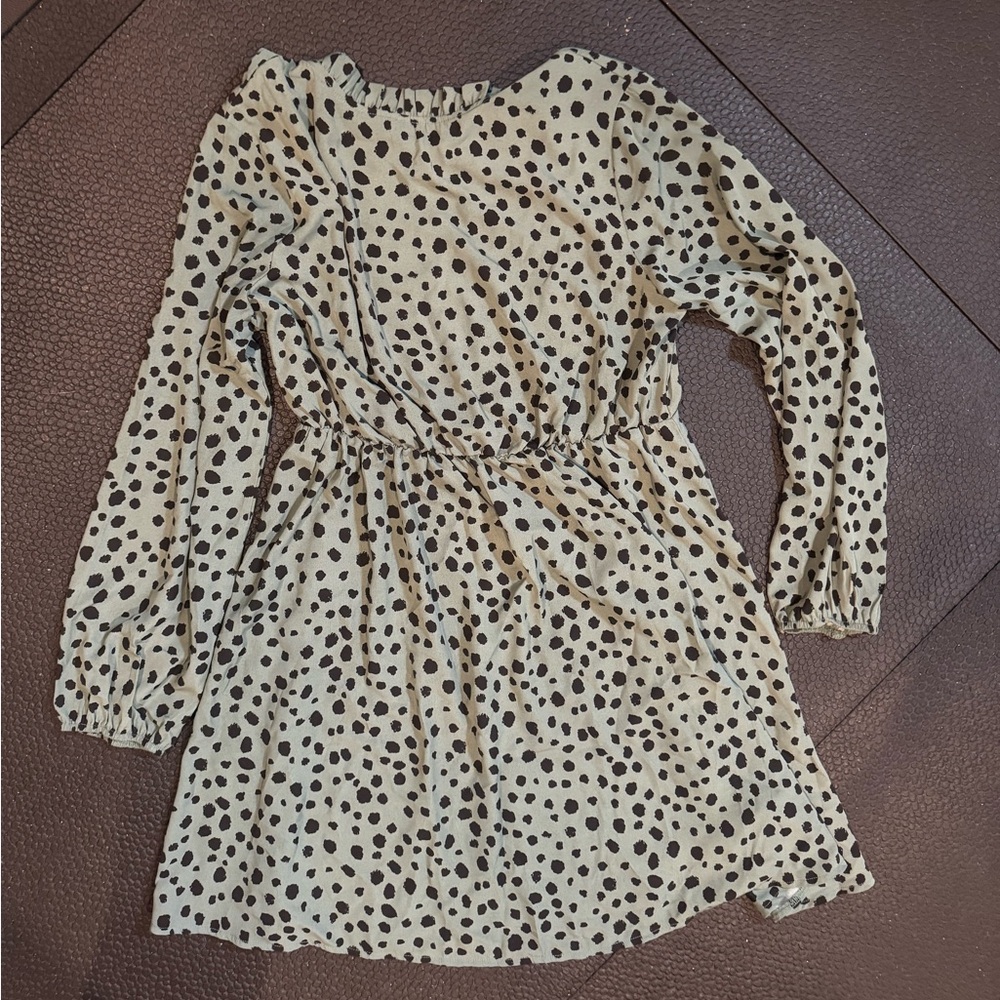 Mint Green and Polka Dot Long Sleeve Dress